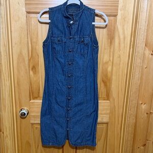 Ralph Lauren Frog Closure & Mandarin Collar Sleeveless Dress, Size 8P.